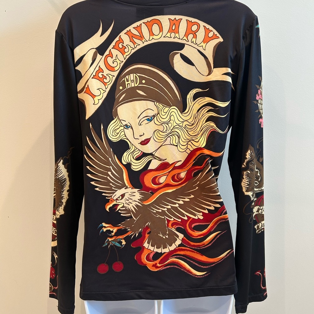 Harley-Davidson Graphic Long Sleeve Tee “Legendary” Logo - Size Medium